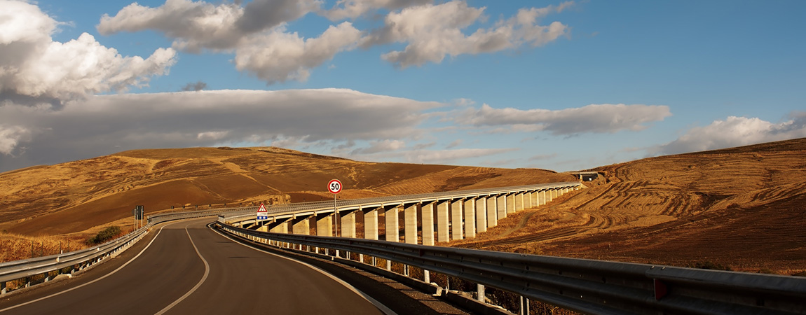 Viaduct in the Sicilian countryside